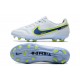 Nike Tiempo Legend IX Elite FG Scarpe Bianco Blu