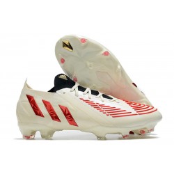 adidas Predator Edge.1 L FG Nuovo Bianco Off Rosso Vivido Oro Metallico