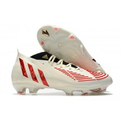 adidas Predator Edge.1 FG Nuovo Bianco Off Rosso Vivido Oro Metallico