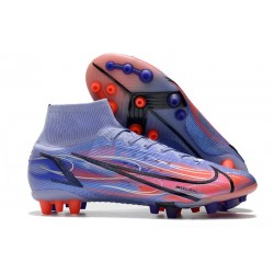 Nike Mercurial Superfly VIII Elite AG Pro Mbappe Thistle Chiaro Argento Metallico