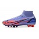 Nike Mercurial Superfly VIII Elite AG Pro Mbappe Thistle Chiaro Argento Metallico