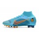 Nike Mercurial Superfly VIII Elite AG Pro Blu Cloro Arancione Marina