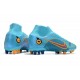 Nike Mercurial Superfly VIII Elite AG Pro Blu Cloro Arancione Marina