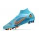 Nike Mercurial Superfly VIII Elite AG Pro Blu Cloro Arancione Marina