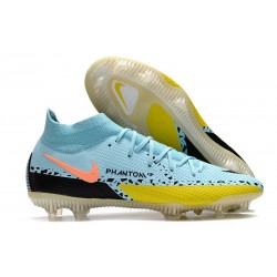 Nike Phantom Gt 2 Elite DF FG Glacier Ice Nero Giallo Strike