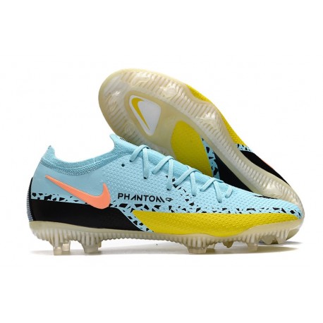 Nike Phantom Generative Texture 2 Elite FG Glacier Ice Nero Giallo Strike