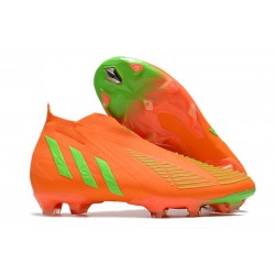 Scarpe Calcio adidas Predator Edge+ FG Rosso Solare Team Verde Solare Nero Core