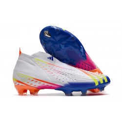 Scarpe Calcio adidas Predator Edge+ FG Bianco Giallo Solare Blu Power