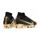 Nike Zoom Mercurial Superfly 9 Elite Fg Nero Metallico Oro