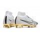 Nike Zoom Mercurial Superfly 9 Elite Fg Bianco Oro Nero