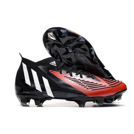 adidas Predator Edge.1 FG Nuovo Nero Bianco Rosso