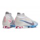 Nike Air Zoom Mercurial Superfly IX Elite Fg Bianco Blu Baltico Rosa Blast Indigo Haze