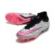 Nike Zoom Mercurial Superfly 9 Elite SG Argento Metallico Rosa Hyper Nero