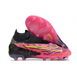 Nike Phantom GX Elite DF FG Rosa Nero Giallo