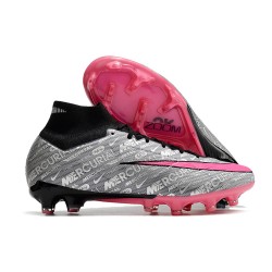 Nike Air Zoom Mercurial Superfly IX Elite Fg Rosa Argento Nero