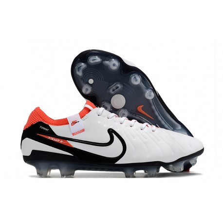 Nike Tiempo Legend 10 Elite FG Bianco Nero Cremisi Vivace