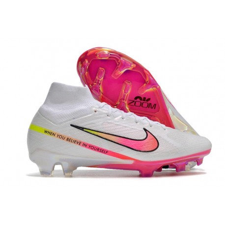 Nike Zoom Mercurial Superfly 9 Elite Fg Bianco Rosa