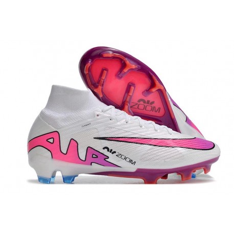 Nike Zoom Mercurial Superfly 9 Elite Fg Bianco Rosa Blu