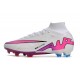 Nike Zoom Mercurial Superfly 9 Elite Fg Bianco Rosa Blu