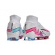 Nike Zoom Mercurial Superfly 9 Elite Fg Bianco Rosa Blu