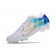 Nike Air Zoom Mercurial Vapor 15 Elite FG Bianco Blu Oro