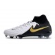 Nike Phantom Luna Elite II FG Nuovo Bianco Nero Oro Metallizzato