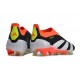 Scarpa adidas Predator Elite Senza Lacci FG Nero Core Bianco Rosso Solare