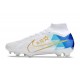 Nike Zoom Mercurial Superfly 9 Elite Fg Bianco Blu Oro