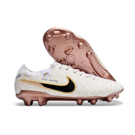 Nike Tiempo Legend 10 Elite FG Bianco Oro Nero