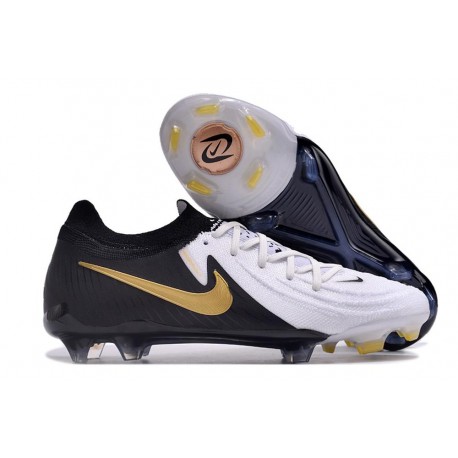 Nike Phantom Luna Elite 2 L FG Bianco Nero Oro Metallizzato