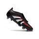 Adidas Predator Elite Fold-over Tongue FG Nero Grigio 4 Rosso Lucido