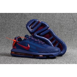 Nike Scarpe Air VaporMax Flyknit Uomo - Profondo Blu Rosso