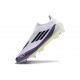 Scarpe adidas F50 Elite Laceless FG X Messi Ftwr Bianco Nero Core Unity Viola