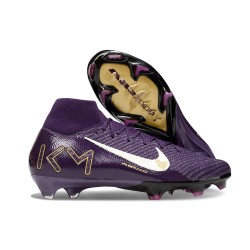 Nike Zoom Mercurial Superfly X Elite FG MBAPPE Grand Viola Avorio Pallido
