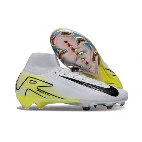 Nike Zoom Mercurial Superfly X Elite FG Bianco Nero Giallo