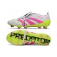 Adidas Predator Elite Fold-over Tongue FG Bianco Rosa Lucido Limone Lucido