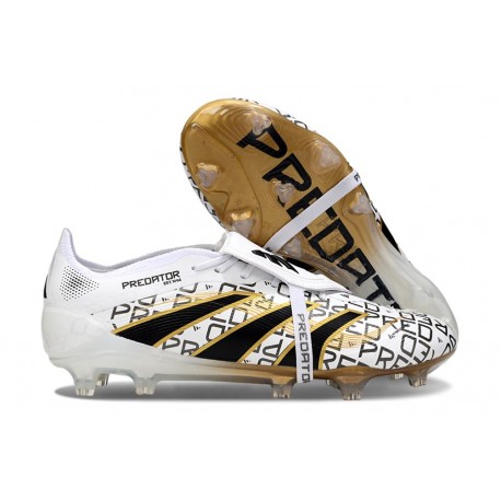 Adidas Predator Elite FT 25 FG Bianco Nero Core Oro Met