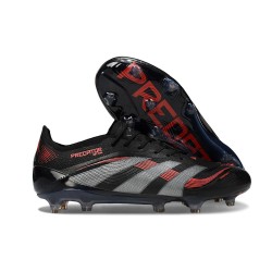 Scarpe da Calcio adidas Predator Elite FG Nero Grigio Rosso Lucido