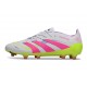 Scarpe da Calcio adidas Predator Elite FG Bianco Rosa Lucido Limone Lucido