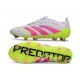 Scarpe da Calcio adidas Predator Elite FG Bianco Rosa Lucido Limone Lucido