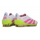 Scarpe da Calcio adidas Predator Elite FG Bianco Rosa Lucido Limone Lucido