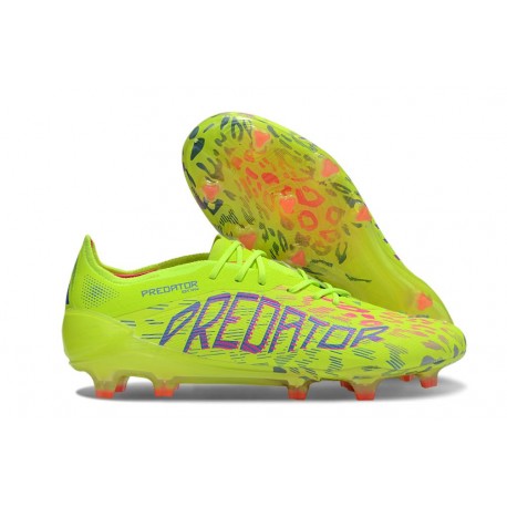 Scarpe adidas Predator Elite FG Limone Lucido Rosa Lucido Blu Fusion