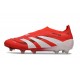 adidas Predator Elite 25 Senza Lacci FG Rosso Lucido Bianco Nero