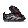 adidas Predator Elite 25 Senza Lacci FG Nero Grigio 4 Rosso Lucido