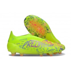 adidas Predator Elite 25 Senza Lacci FG Limone Lucido Rosa Blu Fusion