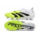 adidas Predator Elite 25 Senza Lacci FG Bianco Nero Limone Lucido