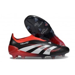 adidas Predator Elite 25 Senza Lacci FG X MOMENTS Nero Bianco Rosso Vivido