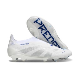 adidas Predator Elite 25 Senza Lacci FG Bianco Grigio Blu