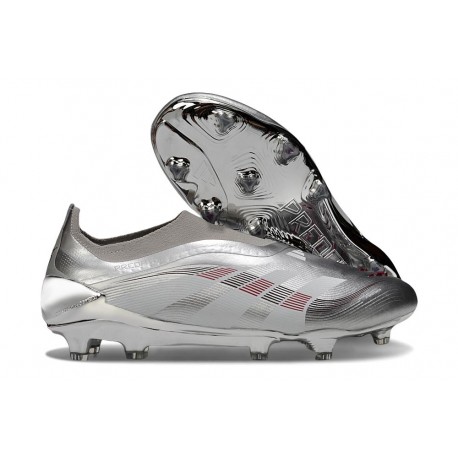 adidas Predator Elite 25 Senza Lacci FG Argento Grigio