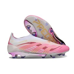 adidas Predator Elite 25 Senza Lacci FG Rosa Bianco
